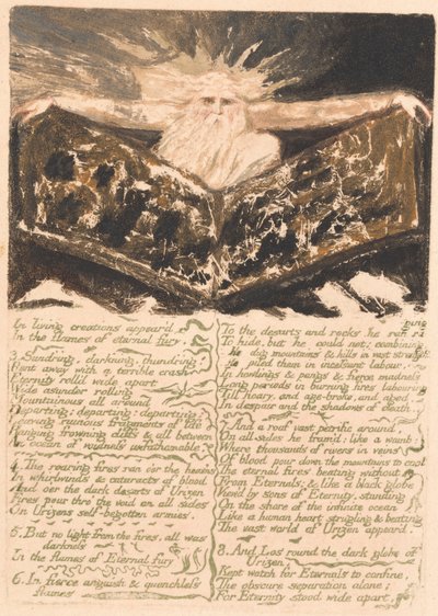 The First Book of Urizen, Plate 6, In living creations appeared . . . . (Bentley 5) by William Blake